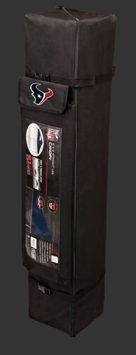 Black carry case of a 9x9 Houston Texans canopy with a team logo on the side compartment - SKU: 03231093112
