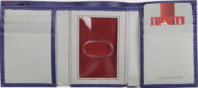 Rawlings "Pop" Baseball Stitch Tri-Fold Leather Wallet