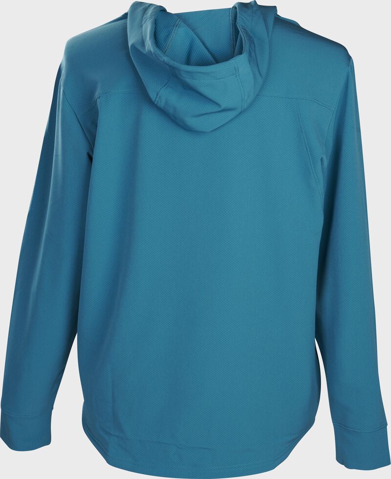 Back of a teal Rawlings modern fit hoodie - SKU: RSGHZ-TE