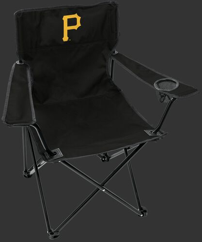Front of Rawlings Black MLB Pittsburgh Pirates Gameday Elite Chair With Team Logo SKU #06110021111