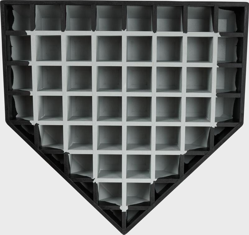Waffled bottom design of a bury-all home plate - SKU: 12807100
