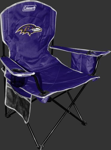 Front of Rawlings Purple NFL Baltimore Ravens Chair With Team Logo SKU #02771092111