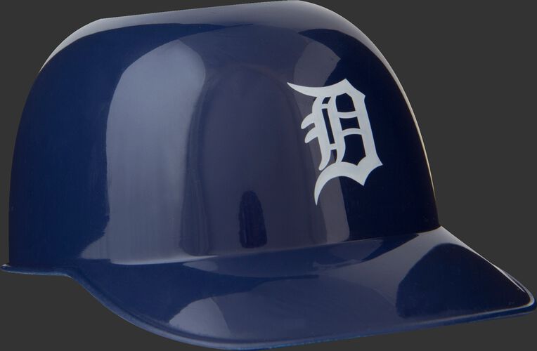 Front of Rawlings Navy Blue MLB Detroit Tigers Snack Size Helmets With Team Logo SKU #01950027121