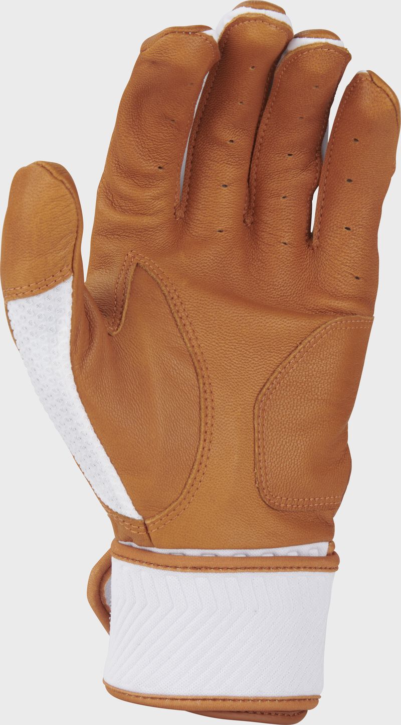 WHITE/ORANGE BATTING GLOVES