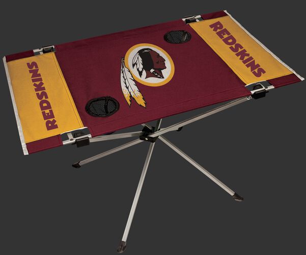 Rawlings Burgundy and Gold NFL Washington Redskins Endzone Table With Two Cup Holders, Team Logo, and Team Name SKU #03391087111