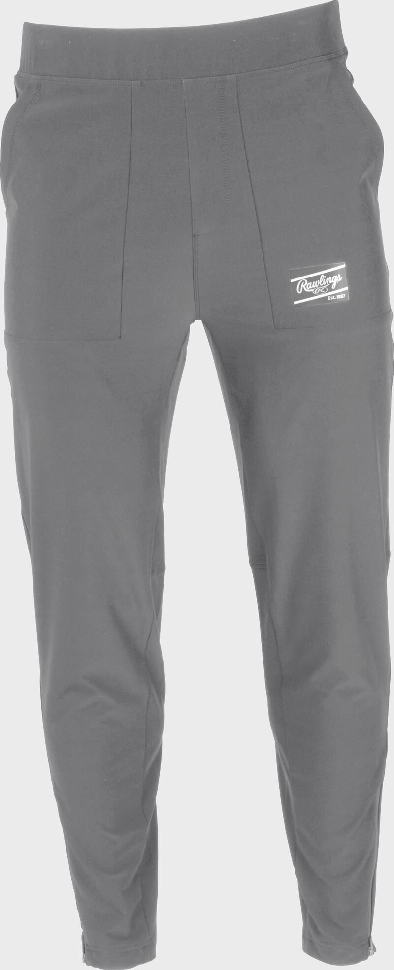 Front of a blue grey pair of Rawlings ColorSync athletic joggers - SKU: CSJOG-BG