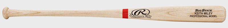 ABATSO Rawlings natural wood color bat with scarlet ring