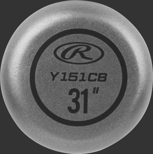 Grey knob of a youth Big Stick Elite wood composite back with a black Oval-R and 31" sizing - SKU: Y151CB