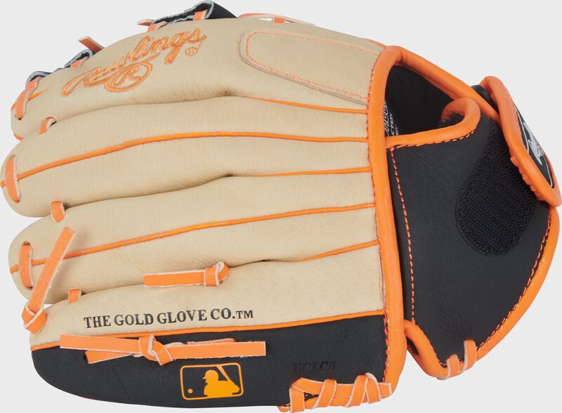 Back of a Rawlings Sure Catch 10-Inch Jackson Holliday Signature Glove