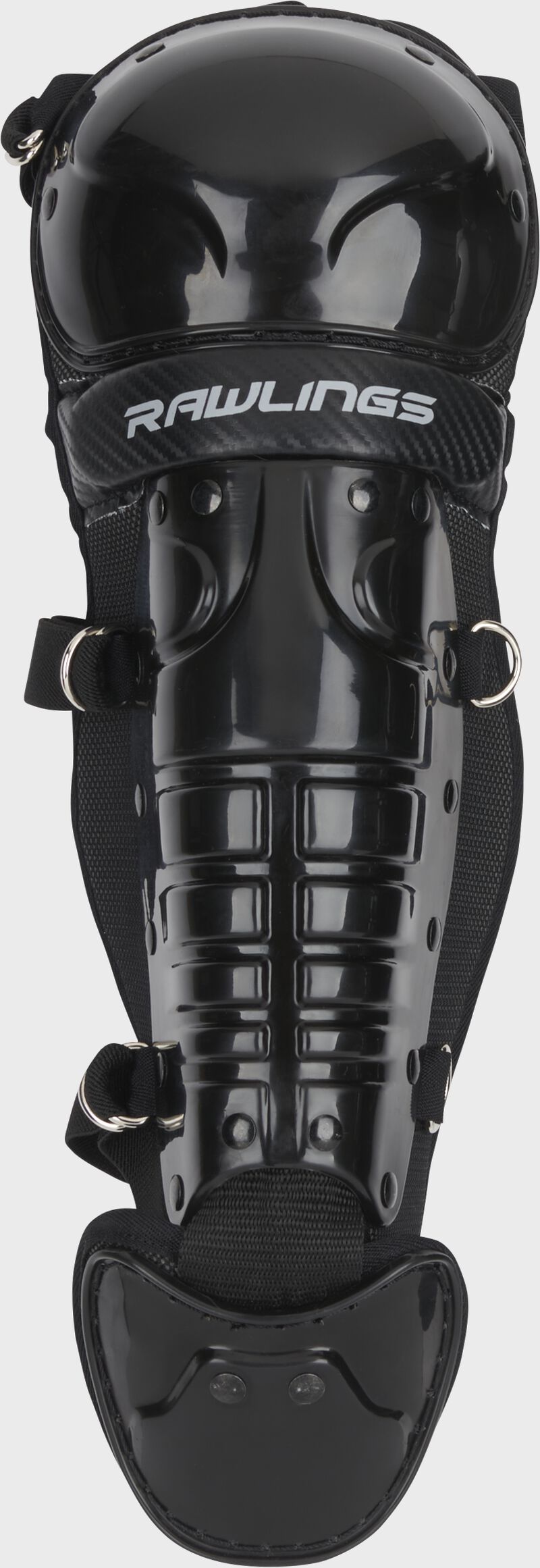 A black Rawlings Players Series T-Ball leg guard