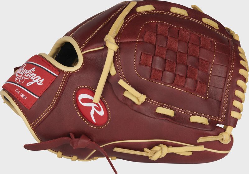 Thumb of a sherry 2022 Sandlot Series 12-Inch infield/pitcher's glove with a Basket web - SKU: S1200BSH