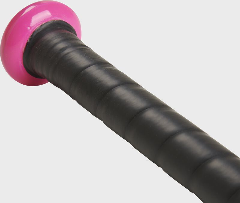 Black grip on a Rawlings Amp -10 softball bat - SKU: FP8AMP