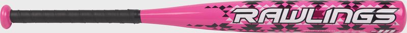 Rawlings logo on the pink barrel of an Amp softball bat - SKU: FP8AMP