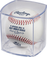 A Rawlings MLB World Series Commemorative Baseball | 1978-Present with the official ball MLB stamp in a case - SKU: WSBB image number null