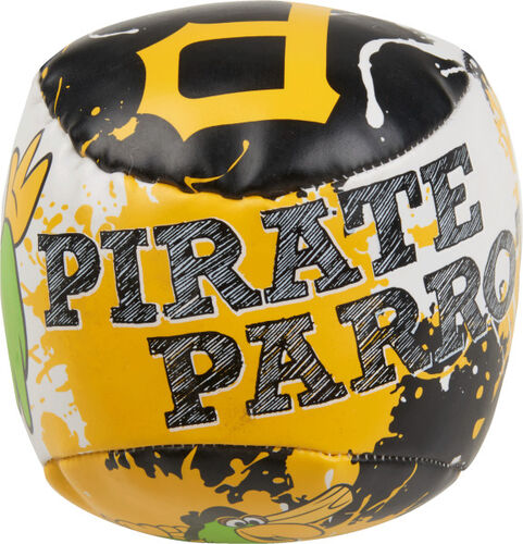 Top of Rawlings Pittsburgh Pirates Quick Toss 4'' Softee Baseball With Team Mascot Name On Front In Team Colors SKU #01320021112