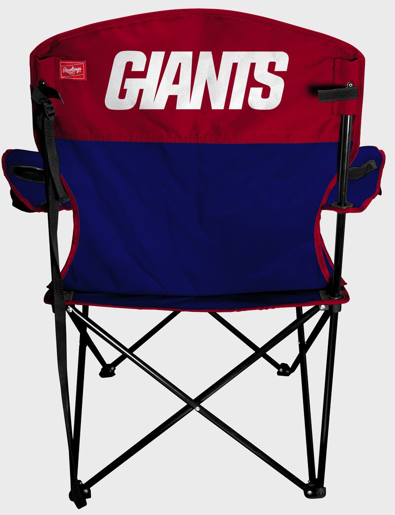 Back of a New York Giants lineman chair loading=