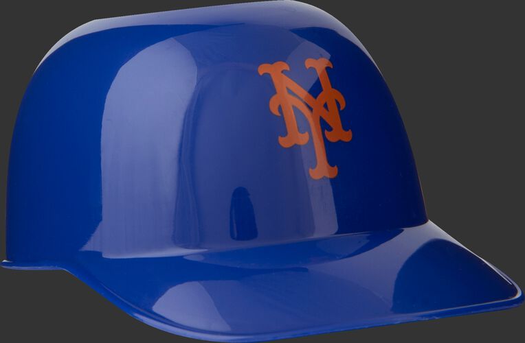 Front of Rawlings Blue MLB New York Mets Snack Size Helmets With Team Logo SKU #01950017121