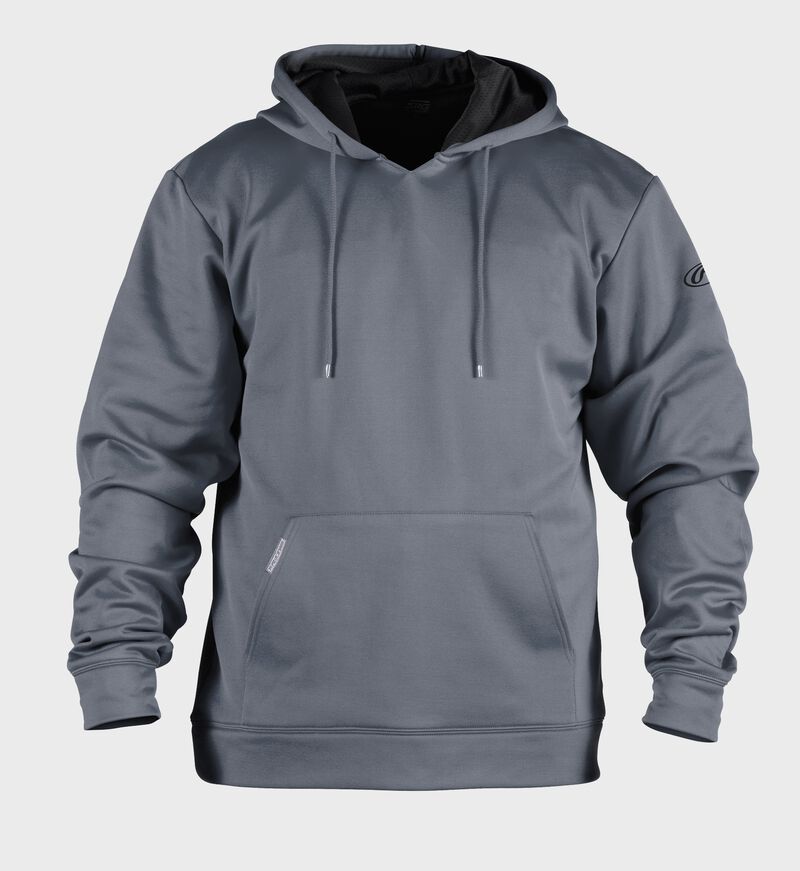 Front of Rawlings Gray Youth Long Sleeve Hoodie - SKU #YPFH loading=