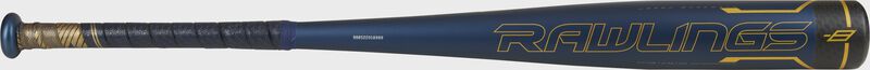 Rawlings logo on the barrel of a USSSA Velo ACP -8 bat - SKU: UT1V8 loading=