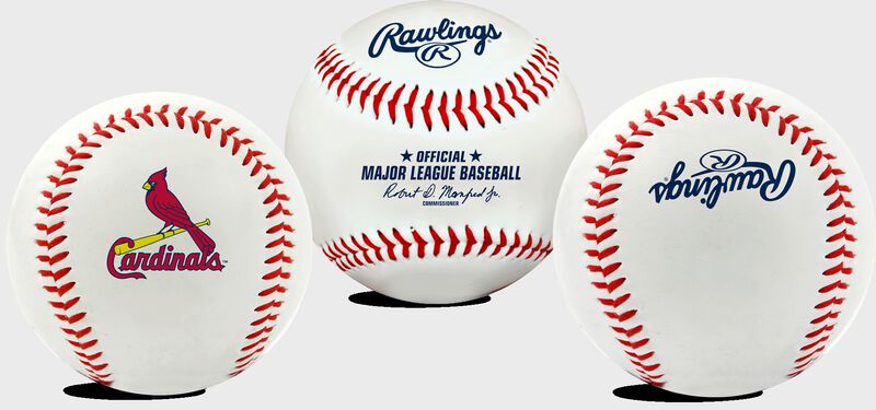 3 views of a MLB St. Louis Cardinals baseball