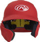 Front view of Mach Left Handed Batting Helmet with EXT Flap | 1-Tone, Scarlet image number null