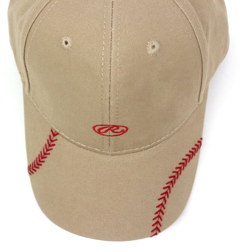 Above view of Women's Change Up Khaki Baseball Stitch Hat - SKU: RC40000-252