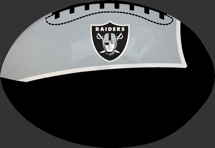 Black and Silver NFL Oakland Raiders Football With Team Logo SKU #07831072111