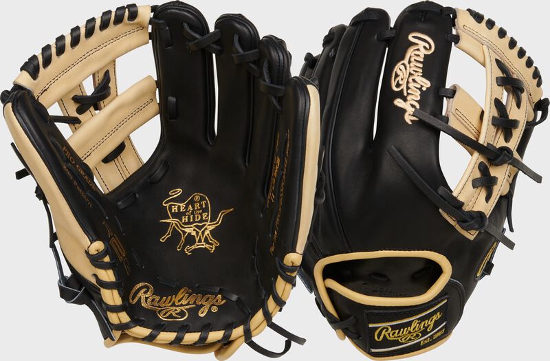 2 views showing the palm/back of a Heart of the Hide R2G ContoUR fit infield glove - SKU: PROR205U-32B