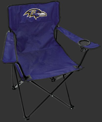 Front of Rawlings Purple NFL Baltimore Ravens Gameday Elite Chair With Team Logo SKU #00551092111