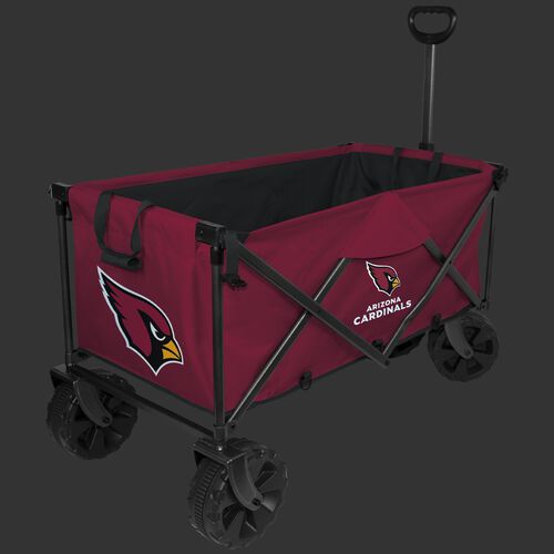 NFL Arizona Cardinals wagon in team colors with logos, sturdy wheels and a pull handle SKU #00931081519