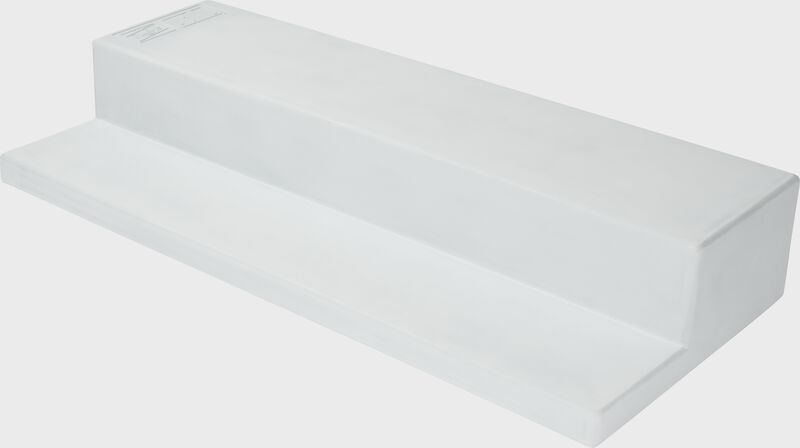 A white Rawlings pro step down pitching rubber - SKU: RPSDPR