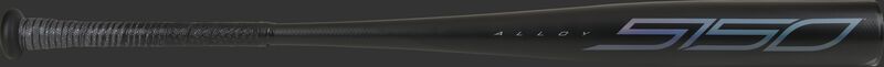 A black 2021 5150 BBCOR -3 bat with blue accents - SKU: BB153