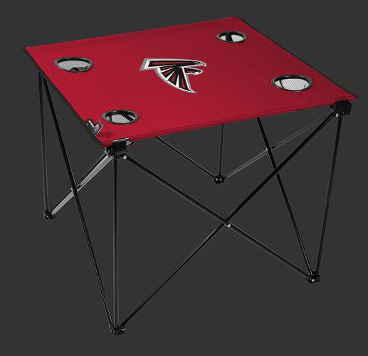 Rawlings Red NFL Atlanta Falcons Deluxe Tailgate Table With Four Cup Holders and Team Logo SKU #00701060111