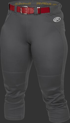 Front of Rawlings Gray Women's Yoga Style Softball Pant - SKU #WYP