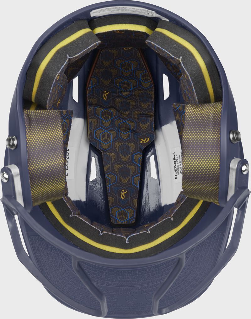 Rawlings Mach Hi-Viz Fastpitch Batting Helmet, Navy, Senior