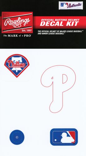 Rawlings MLB Philadelphia Phillies Decal Kit With Team Logos and MLB Logo SKU #MLBDC-PHI