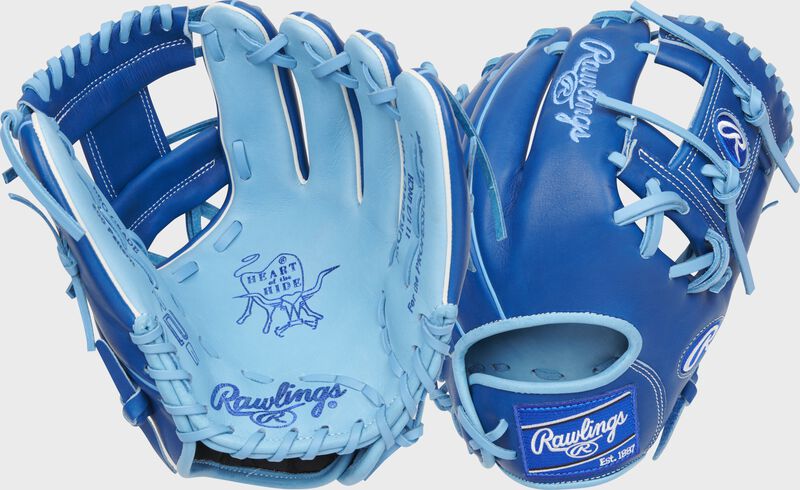 2 views showing the palm/back of a royal exclusive Heart of the Hide R2G ContoUR fit glove - SKU: RSGRPROR204U-2CBR