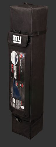Black carry case of a 9x9 New York Giants canopy with a team logo on the side compartment - SKU: 03231078112