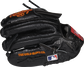 Croc embossed back of a black Jacob Degrom Pro Preferred glove with the MLB logo on the pinky - SKU: PROS205-JD48 image number null