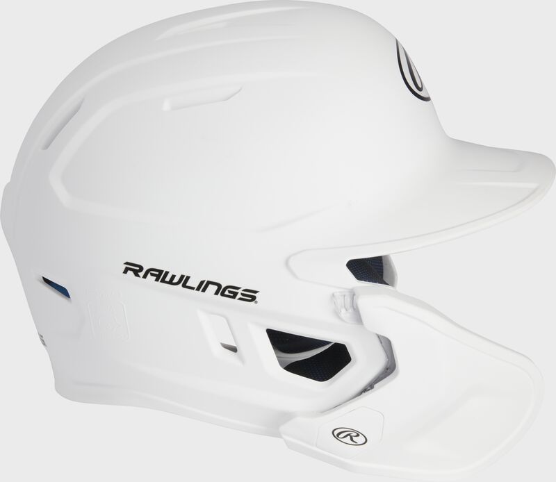 Right-side view of Rawlings Mach Carbon Batting Helmet - SKU: MAAL