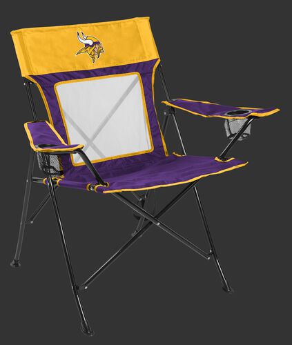 Front of Rawlings Purple and Yellow NFL Minnesota Vikings Game Changer Chair With Team Logo SKU #00651075111