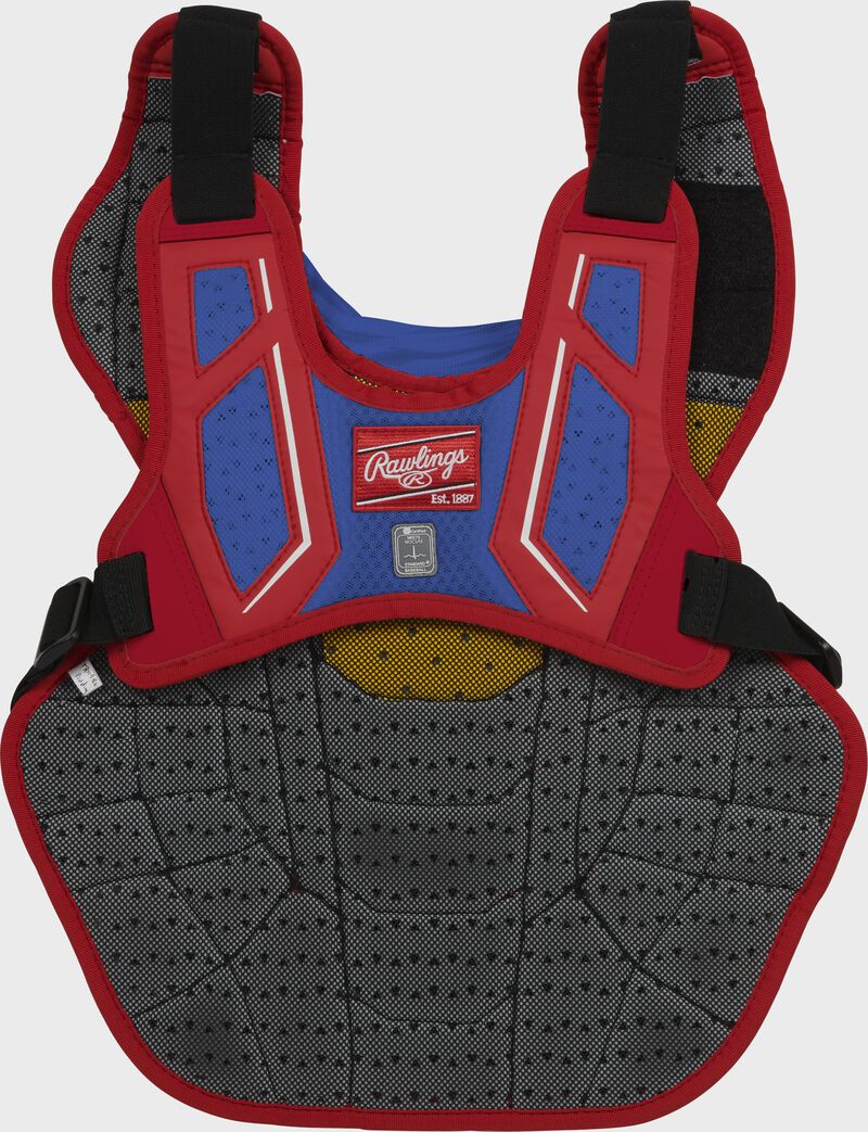 Back view of Rawlings Velo 2.0 Chest Protector | Meets NOCSAE - SKU: CPV2N