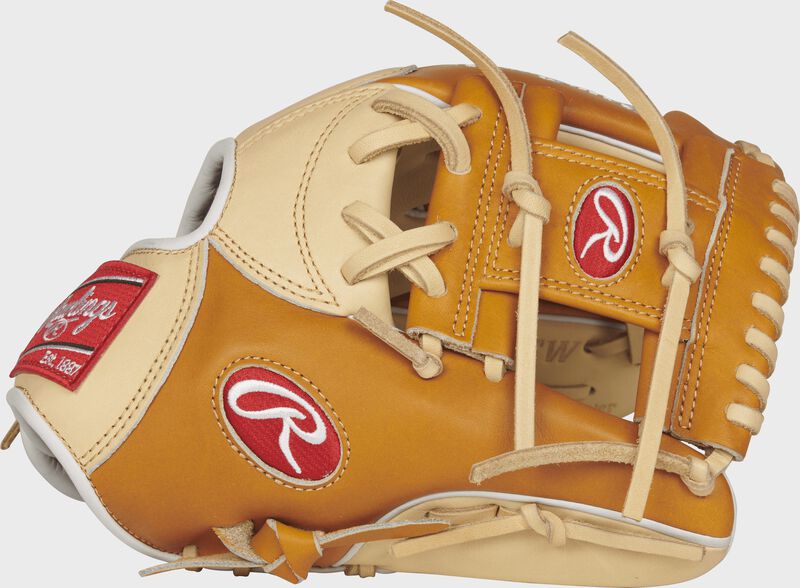 PRONP4-2CTW 11.5-inch Heart of the Hide glove with a tan/camel thumb and a tan I web loading=