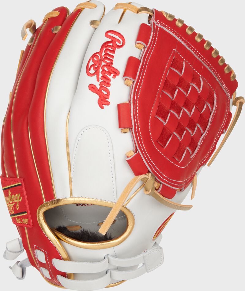 Liberty Advanced Color Series 12 in Fastpitch Glove, White/Scarlet, Right
