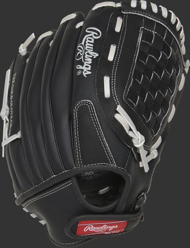 RSB125GB 12.5-Inch RSB basket web glove with a black back and Velcro wrist strap