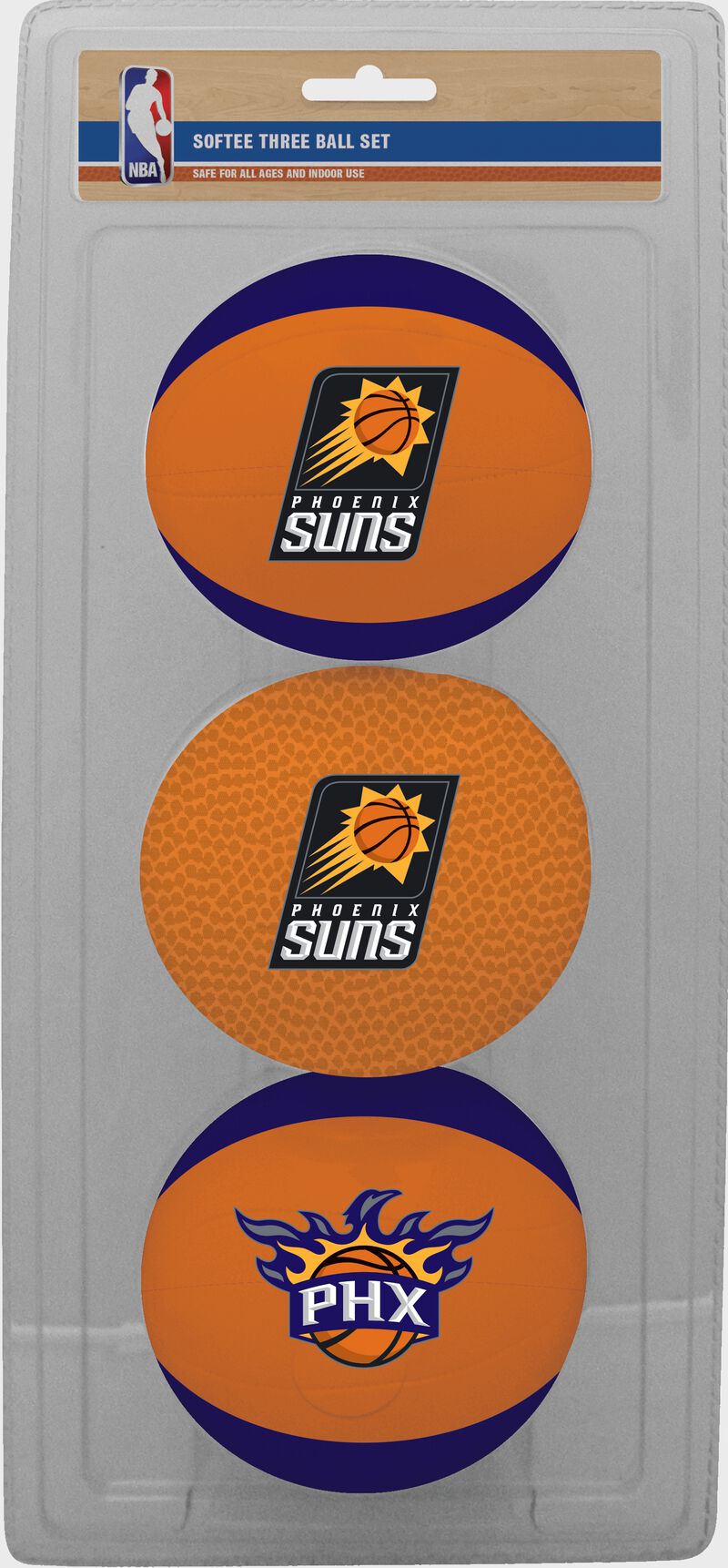 Rawlings Purple and Brown NBA Phoenix Suns Three-Point Softee Basketball Set With Team Logo SKU #03524221114