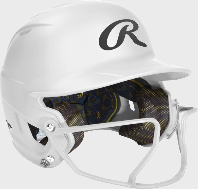 Rawlings Mach Hi-Viz Fastpitch Batting Helmet, White, Senior