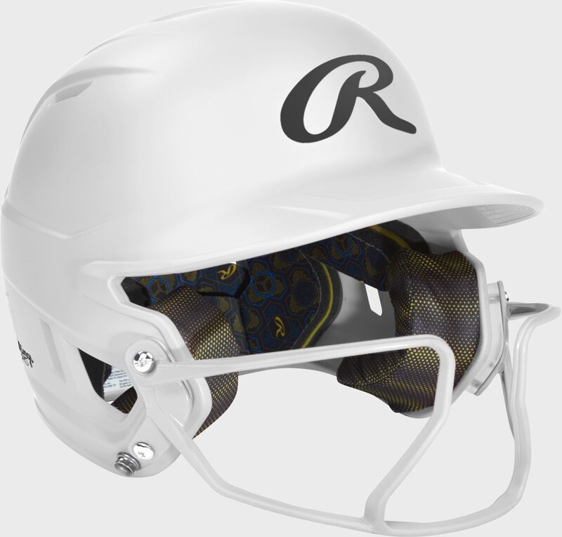 Rawlings Mach Hi-Viz Fastpitch Batting Helmet, White, Senior loading=