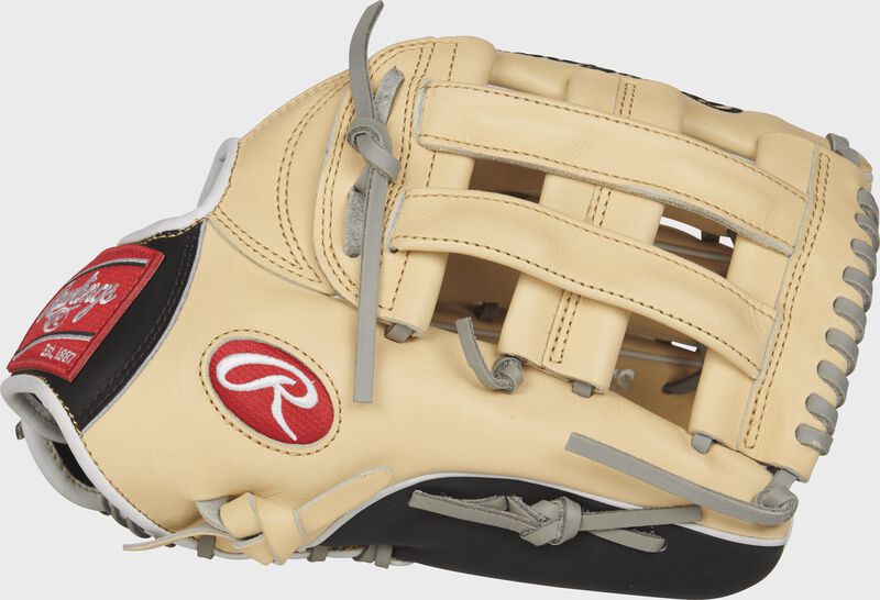PRO3039-6CBFS Heart of the Hide 12.75-inch outfield finger shift glove with a camel thumb and H web