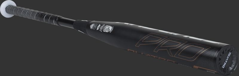 FPQP9 Rawlings -9 fastpitch softball bat with a black barrel and rose gold accents